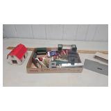 Lot of Model Buildings/Animals and Train Avon Cologne Vessel