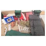 Lot of Model Buildings/Animals and Train Avon Cologne Vessel