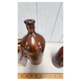 Banded 6 pack Schmidt Cans, Miller High Life Shorty 8pk, 2 Brown Glass Clorox Bottles