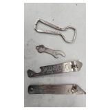 Lot of 4 Bottle Openers(Glueks, Embassy, Pabst, Minneapolis Brewery)