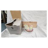 Unique Fenton Chicken Nest Roosting Dish, W/box, Beautiful Piece