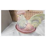 Unique Fenton Chicken Nest Roosting Dish, W/box, Beautiful Piece