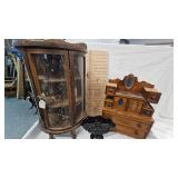 Minature China Cabinet, Dresser, and Idiana Glass Company Dish