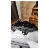 Minature China Cabinet, Dresser, and Idiana Glass Company Dish