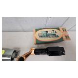 Two Railroad Themed Cologne Bottles w/Meikai 35 mm Camera