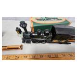 Two Railroad Themed Cologne Bottles w/Meikai 35 mm Camera