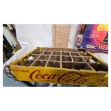 Coca Cola Wood Crate and Coca Cola Disc Phone with Box