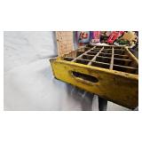 Coca Cola Wood Crate and Coca Cola Disc Phone with Box