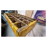 Coca Cola Wood Crate and Coca Cola Disc Phone with Box