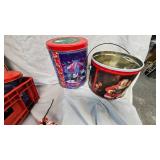 Lot of Various Coca Cola Tins/Cups. Bobbleheads, CandlesCoca