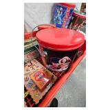 Lot of Various Coca Cola Tins/Cups. Bobbleheads, CandlesCoca