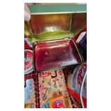 Lot of Various Coca Cola Tins/Cups. Bobbleheads, CandlesCoca