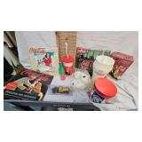Coca Cola Calendars, Cups, Stuffie and Toy Truck as Shown