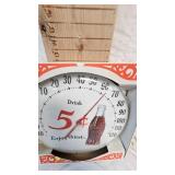 Coca Cola Vintage Thermometer w/box-excellent condition