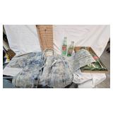 Lot of Coca Cola Bottles and Denim Coat(no size shown, looks to be Medium-Large)