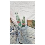 Lot of Coca Cola Bottles and Denim Coat(no size shown, looks to be Medium-Large)