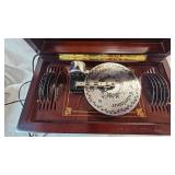 Music Box with Metal Musical Interchangeable Discs, Tested and Works