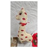 Minature Oil Lams, Bobbin Spools, Stuffed Giraffe, Tins