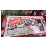 8 Pc Beverage Coca Cola Set, Tins, Bottles, Crate, Spoons