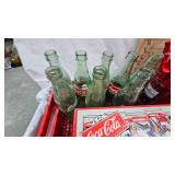 8 Pc Beverage Coca Cola Set, Tins, Bottles, Crate, Spoons