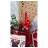 8 Pc Beverage Coca Cola Set, Tins, Bottles, Crate, Spoons