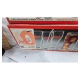 8 Pc Beverage Coca Cola Set, Tins,  Set of 1-=16 oz Bell Soda Glasses, Bottles as Shown
