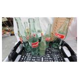 8 Pc Beverage Coca Cola Set, Tins,  Set of 1-=16 oz Bell Soda Glasses, Bottles as Shown