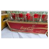 Wood Coca Cola Crate and 4-6 Pack Bottles with Dale Earnhardt Jr