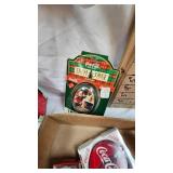 Coca Cola Themed Christmas Lot, Stockings, Ornaments, Etc
