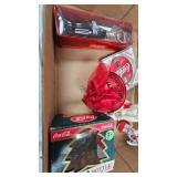 Coca Cola Themed Christmas Lot, Stockings, Ornaments, Etc