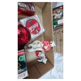 Coca Cola Themed Christmas Lot, Stockings, Ornaments, Etc