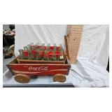 4-6pk Coke Bottles with Earnhardt Jur and Wood Crate Wagon