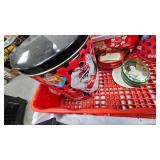 Plastic Coke Crate with Tins and Coca Cola Musical Alarm Clock in Box