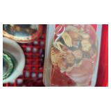 Plastic Coke Crate with Tins and Coca Cola Musical Alarm Clock in Box