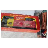 Plastic Coke Crate with Tins and Coca Cola Musical Alarm Clock in Box