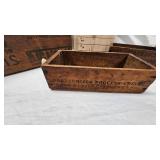 Lot of 3 Wood Cheese Boxes, Kraft, Land O Lakes, Fairmont