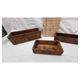 Lot of 3 Wood Cheese Boxes, Kraft, Land O Lakes, Fairmont