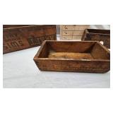 Lot of 3 Wood Cheese Boxes, Kraft, Land O Lakes, Fairmont