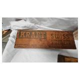 Lot of 3 Wood Cheese Boxes, Kraft, Land O Lakes, Fairmont