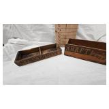 Lot of 2 Wood Cheese Boxes Kraft and Land O Lakes