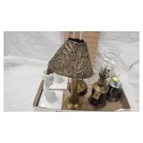 Pair of Westmorelan Milk Glass Twisted Candle Holders, and Vintage Lot