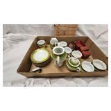 Hand Painted Porcelain Tea Set and Vintage Toy Truck and others