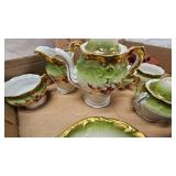 Hand Painted Porcelain Tea Set and Vintage Toy Truck and others