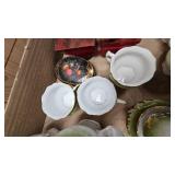 Hand Painted Porcelain Tea Set and Vintage Toy Truck and others