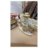 Hand Painted Bisque Vases, Porcelain Doll, and Cologne/Perfume Bottles