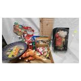 Lot of Various Christmas Santas, Reindeer, Decorations