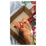 Lot of Various Christmas Santas, Reindeer, Decorations