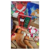 Lot of Various Christmas Santas, Reindeer, Decorations