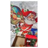 Lot of Various Christmas Santas, Reindeer, Decorations