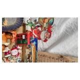 Lot of Various Christmas Santas, Reindeer, Decorations